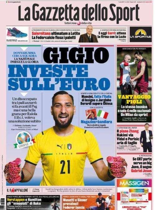 La Gazzetta dello Sport - Il piano di Zhang: Hakimi via, Vidal e Perisic aria di taglio