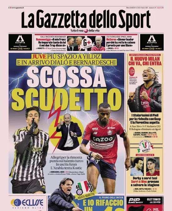 La Gazzetta: "E io rifaccio un... 48". Il piano dell'Inter per ripetere il girone d'andata