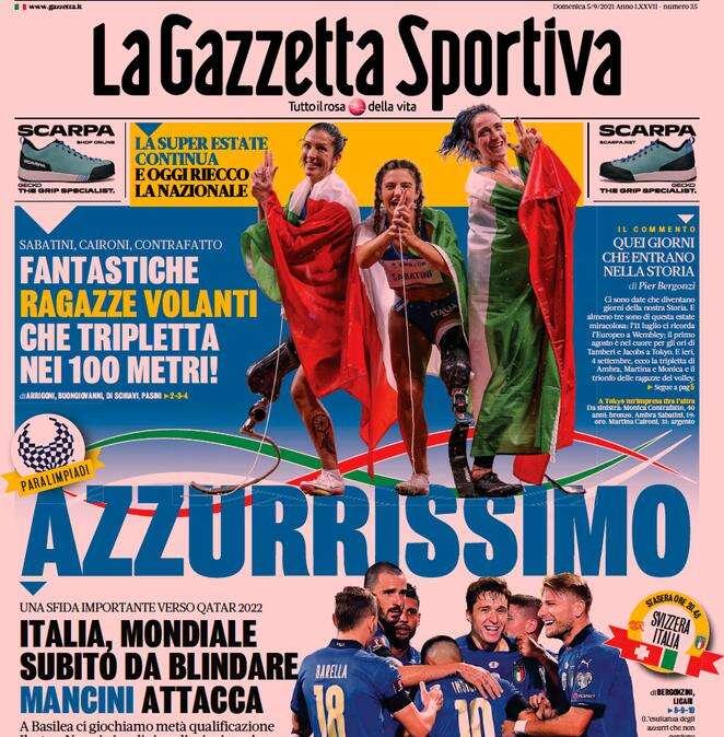 Rassegna stampa - Le prime pagine di domenica 5 settembre