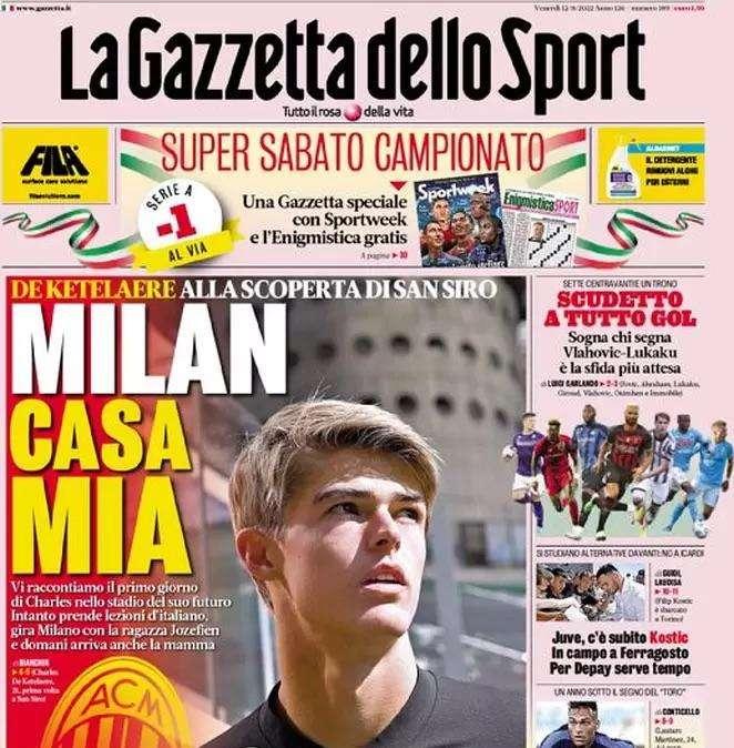 L'apertura de La Gazzetta dello Sport: "Lautaro, dopo le lacrime ora vuole la rivincita"