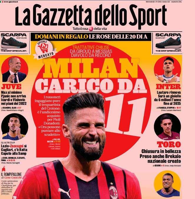 GdS in prima pagina: “Lautaro rinnova. Sarà un gioiello da 6 milioni l’anno fino al 2025”