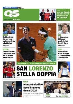 La prima pagina di QS: "Il finlandese Zilliacus vuole il club | Oggi il Toro"