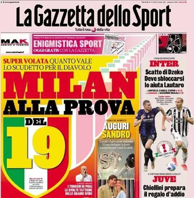 La Gazzetta dello Sport: "Scatto Dzeko, deve sbloccarsi: lo aiuta Lautaro"