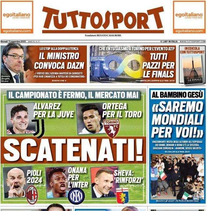 Tuttosport, apertura a tutto calciomercato: "Scatenati"