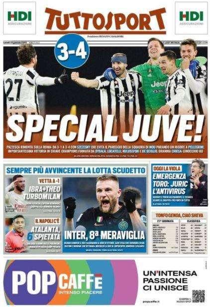 Tuttosport in apertura: "Inter, ottava meraviglia"