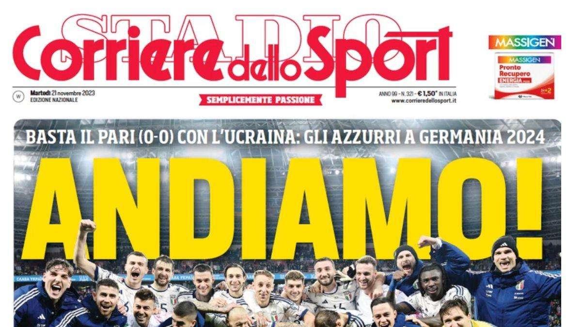 Il Corriere dello Sport in prima pagina: "È Juve-Inter anche per Thuram jr"