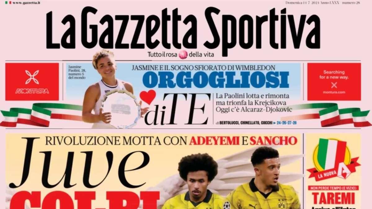 Taremi arriva e fa subito gol. La prima pagina della Gazzetta dello Sport