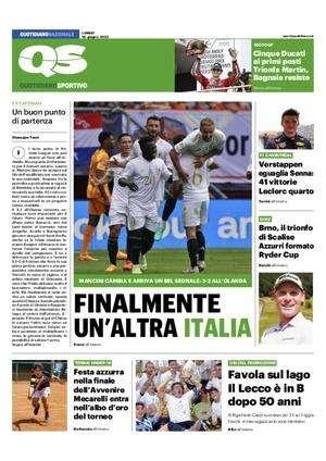La nuova Italia sorride, Qs intitola: "Dimarco-Frattesi cambiano tutto, terzo posto in Nations League"
