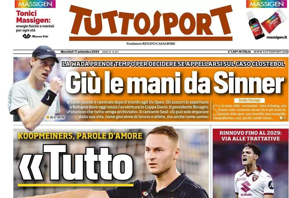 Juventus, Koopmeiners si presenta. Il Torino blinda Ricci: Tuttosport in prima pagina