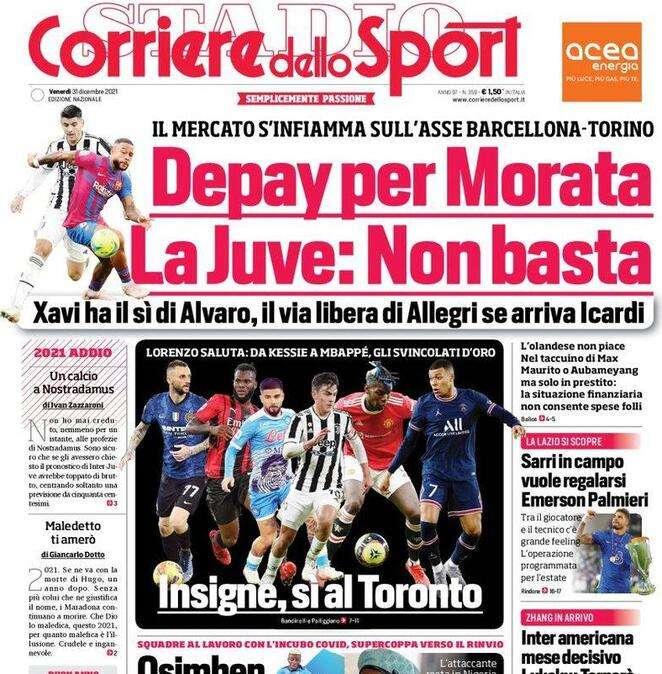 Il Corriere dello Sport in apertura: "Inter americana, mese decisivo"