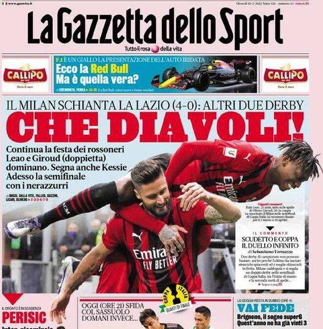 Rassegna stampa - Le prime pagine di giovedì 10 febbraio