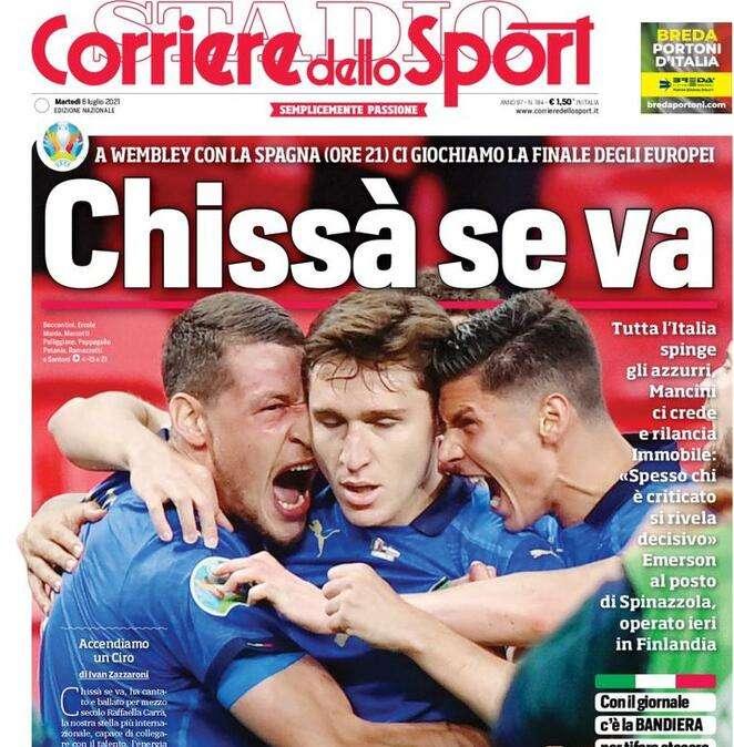 L'apertura de Il Corriere dello Sport: "Chissà se va"