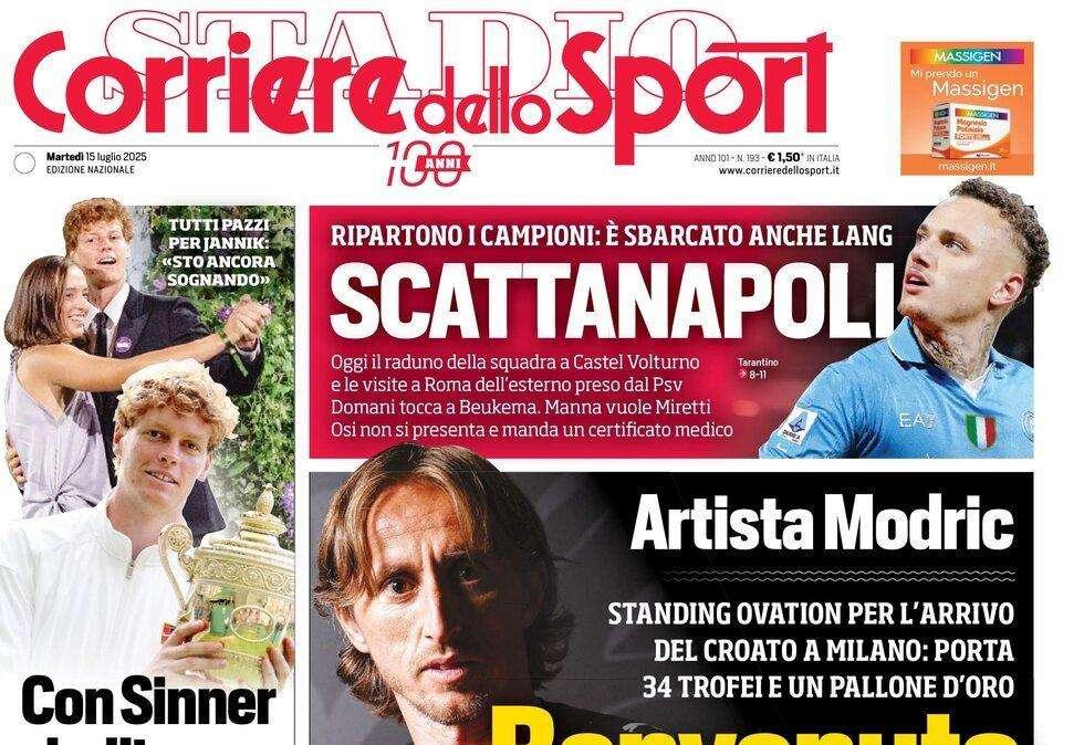 Openda, attrazione Inter. La prima pagina del Corriere dello Sport