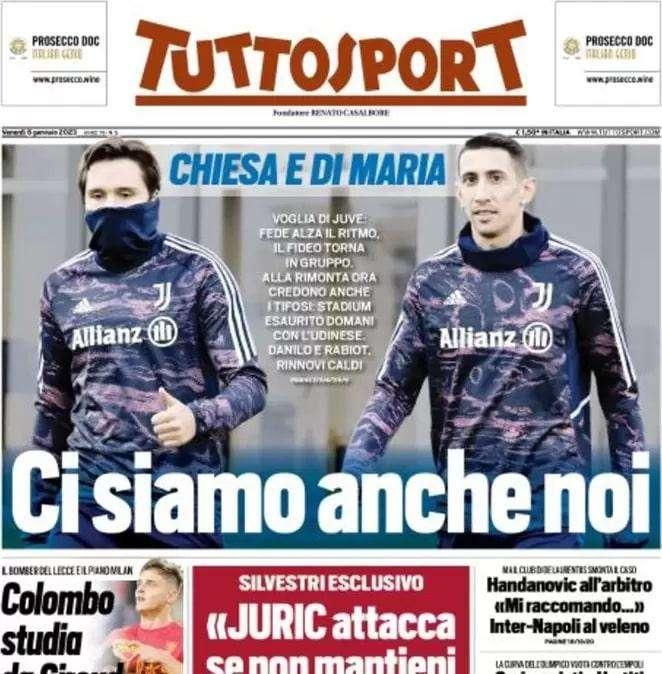 Tuttosport: "Inter-Napoli al veleno, ma il club di DeLa smonta il caso Handanovic"