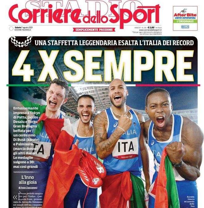 Il Corriere dello Sport in apertura: "Messi-PSG: è fatta. Lukaku, il Chelsea rilancia"