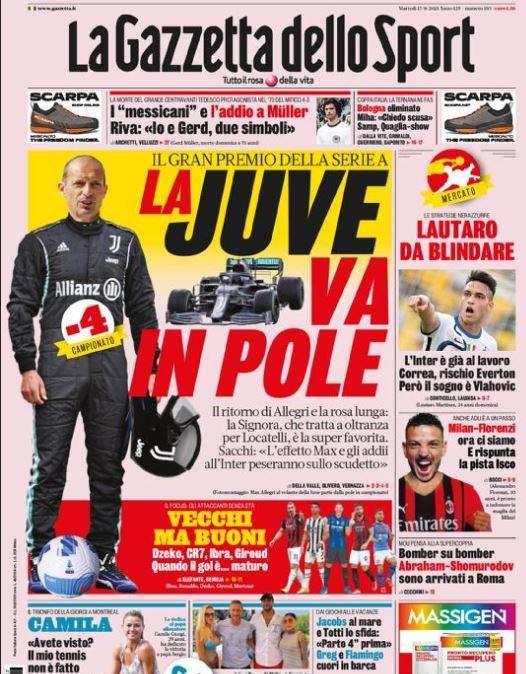 Rassegna stampa - Le prime pagine di martedì 17 agosto