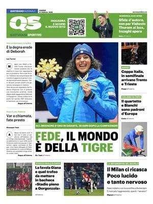 "Sfida d'autore, non per Vlahovic. Thuram ai box, Inzaghi spera": la prima pagine del QS