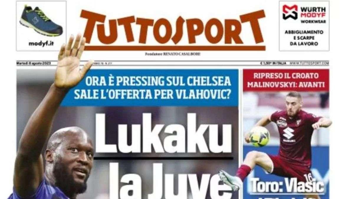 Tuttosport in prima pagina: "Se parte Correa non basta Balogun, per l'Inter idea Zapata"