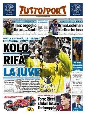 "Da Marotta a Inzaghi, tutti sotto esame": la prima pagina di Tuttosport