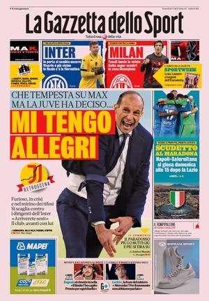 La Gazzetta dello Sport in apertura: "In porta si cambia ancora: Vicario è più vicino"
