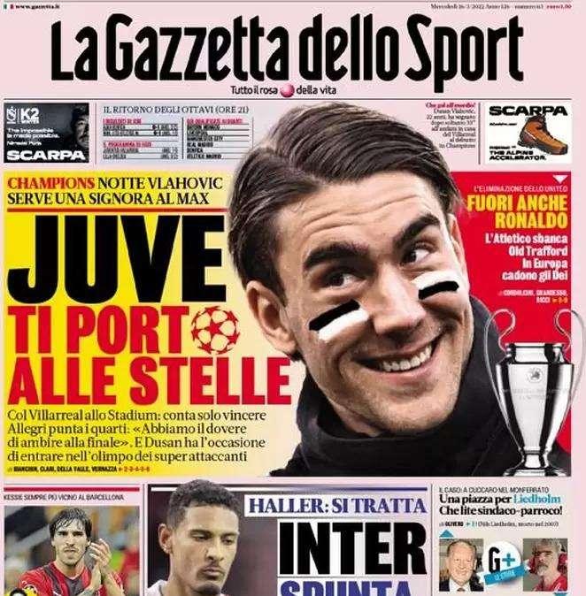 La Gazzetta dello Sport in prima pagina: "Inter, spunta una stella. E Inzaghi striglia tutti"