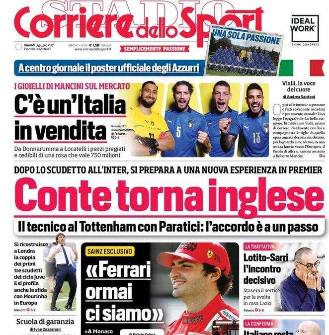 L'apertura del Corriere della Sera: "C'è un'Italia in vendita"
