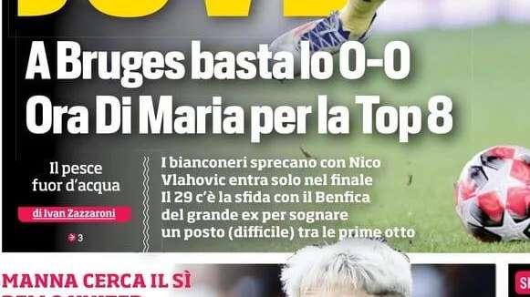 "Inter, Inzaghi vuole tutto": la prima pagina del Corriere dello Sport