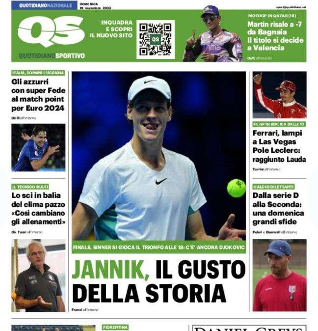 Il QS titola in apertura: "Colpani accende il derby d'Italia: l'Inter è in pole"