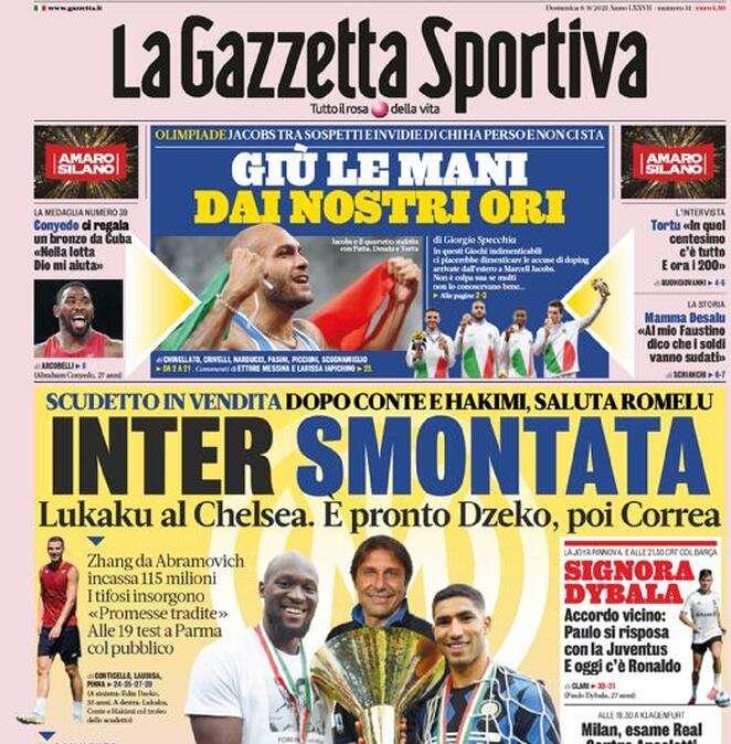Rassegna stampa - Le prime pagine di domenica 8 agosto