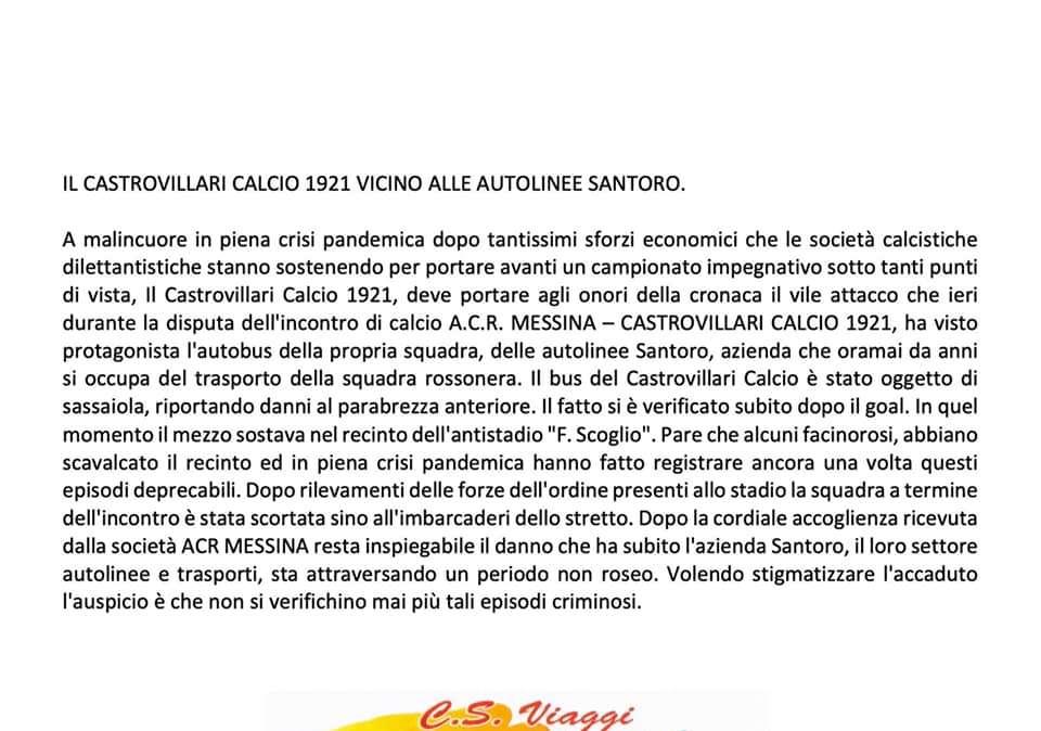 Il comunicato del Castrovillar