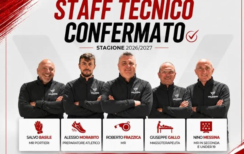 La Valdinisi conferma lo staff tecnico di mister Roberto Frazzica