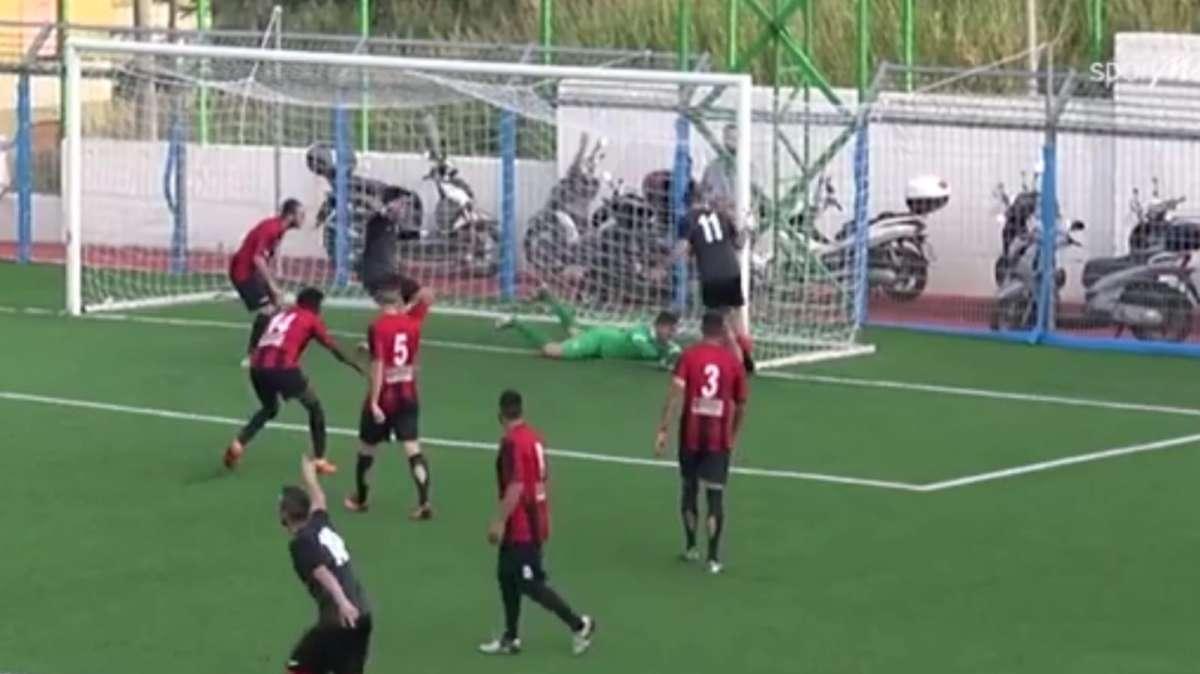 Il gol dell'1-2 di Rossano