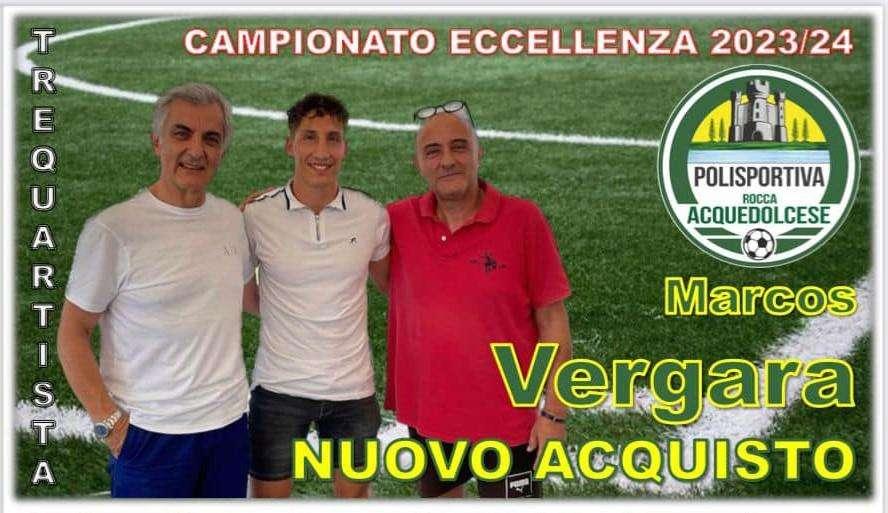 Rocca Acquedolcese: arriva Marcos Vergara dal San Fratello
