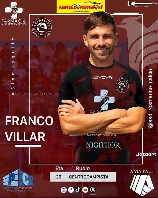 La Rosmarino rinforza il centrocampo con Franco Villar