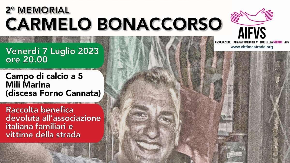 Domani alle 20 il secondo memorial "Carmelo Bonaccoroso " a Mili Marina