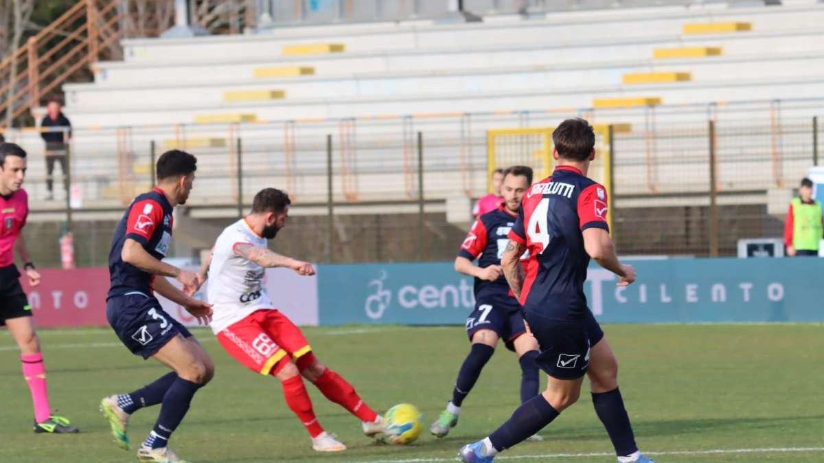 Il gol di Kragl ad Agropoli
