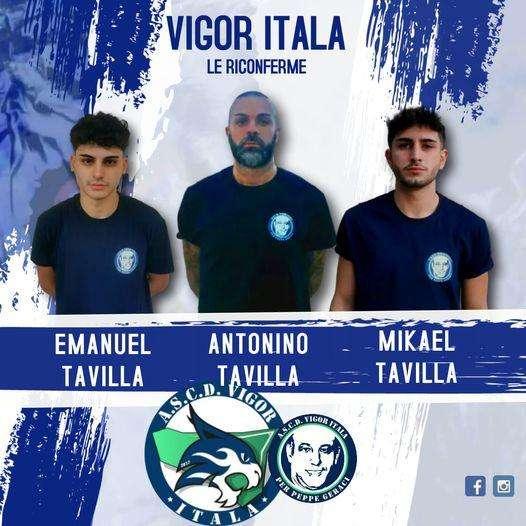 3^-I cugini Antonino, Mikael ed Emanuel Tavilla armi della Vigor Itala