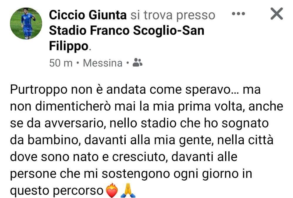 Messaggio d'amore per Messina sui social: Giunta non dimentica