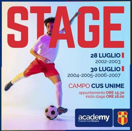 L'Fc Messina organizza i primi stage con l'AcadeMY