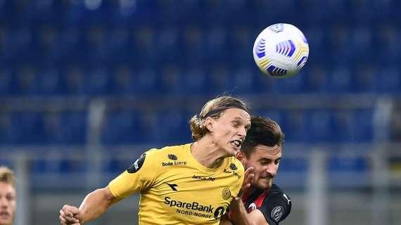 Hauge del Bodo Glimt a TV2: "Il Milan è un club in cui vorrei giocare. A fine partita ho salutato Maldini"