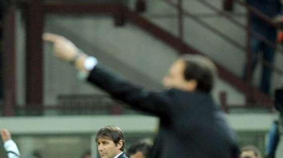 ...La guerra dei nervi di Allegri e Conte: il Milan sembra in vantaggio