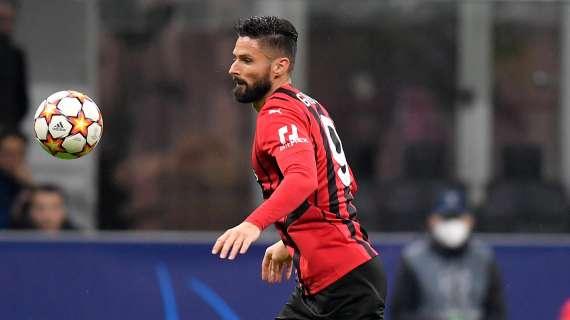 Gazzetta - Milan, si ferma anche Ibra: a Empoli tocca a Giroud. Il francese cerca il primo gol lontano da San Siro