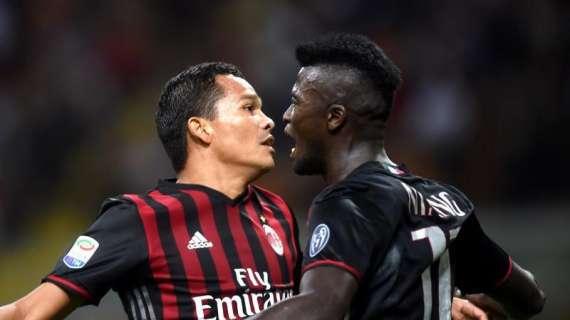 Rientra Niang e Bacca torna ad ingranare: contro la Lazio altro capitolo della coppia rossonera