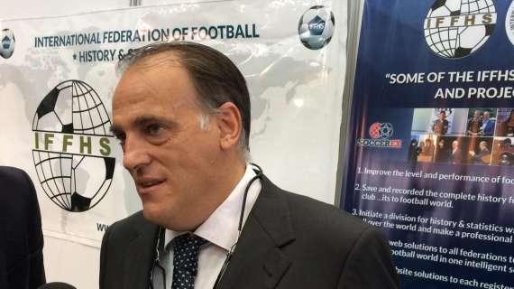 Super League, Tebas attacca Juve, Real e Barcellona: "Mentono più di Putin"