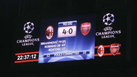 Milan, nel 1958 l'ultimo 4-0 contro una squadra inglese