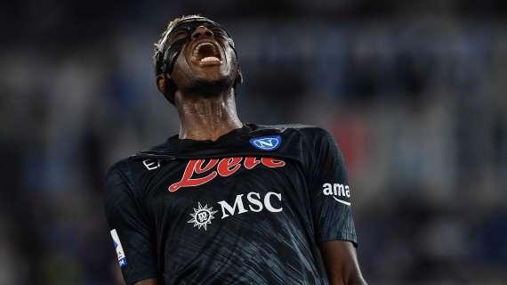 Napoli, circa 40 giorni di stop per Osimhen: salta anche il Milan