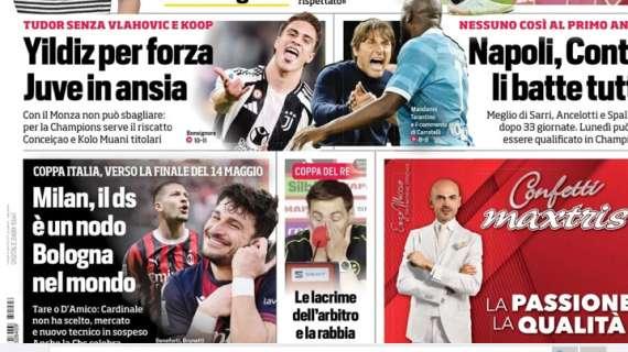 Verso la finale di Coppa Italia. CorSport: "Milan, il ds è un nodo. Bologna nel mondo"