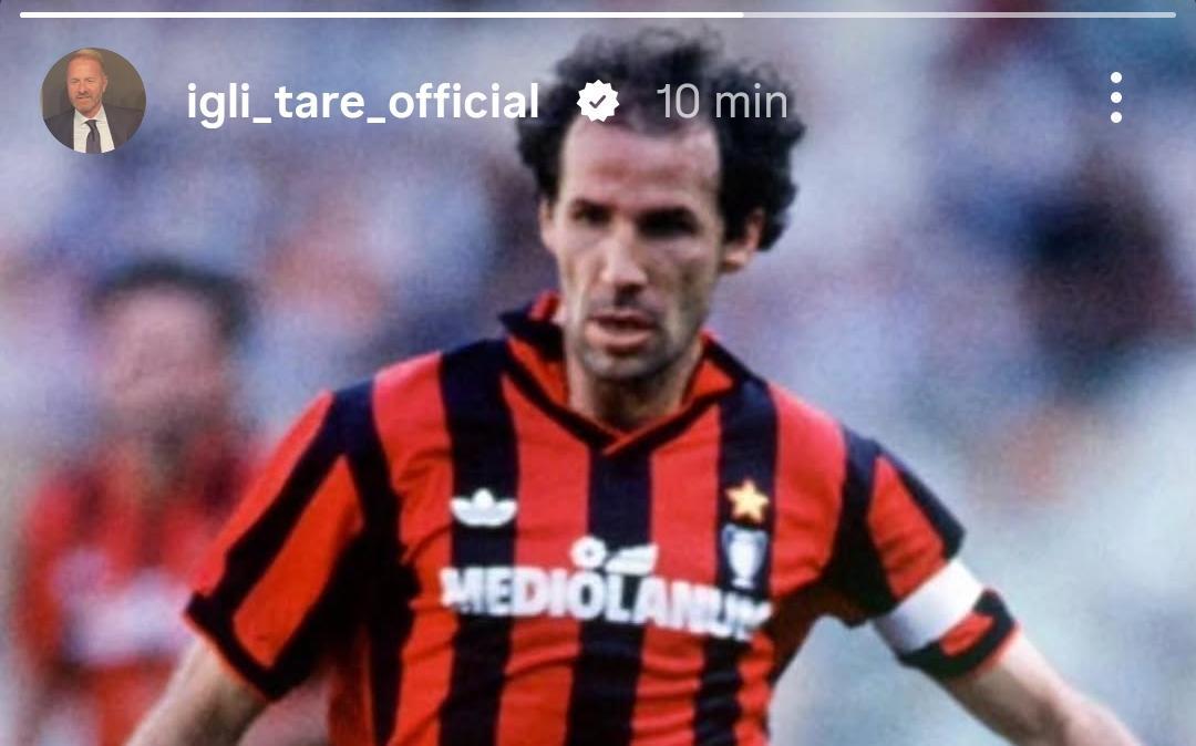 L'ex direttore sportivo del Milan Tare ricorda così Franco Baresi