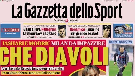 La Gazzetta in prima pagina: “Jashari e Modric, Milan da impazzire"