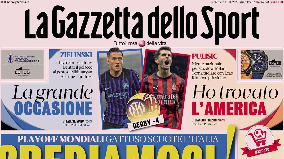 La Gazzetta su Pulisic: "Niente nazionale, pensa solo al Milan. Torna titolare con Leao, rinnovo più vicino"